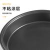 Plato Hondo Redondo de 24 cm Certificado Fcm Transfronterizo Gris Negro con Puntos Antiadherente para Pizza Plato Poco Profundo Bandeja para Hornear de Acero al Carbono