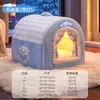 Nido para Gatos Cerrado a Prueba de Viento y Cálido con Forma de Casa Curva Co-Branded de Sanrio, Suministros para Mascotas para Perros Grandes, Medianos y Pequeños
