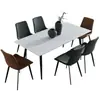 Mesa de jantar em placa de rocha, adequada para casas pequenas, design moderno e minimalista, exalando uma sensação de luxo, ideal para salas de estar e salas de jantar, completa com conjunto de mesa e cadeiras, estilo minimalista italiano
