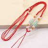 Nuevo collar tejido DIY, cuerda colgante de jade, cuerda colgante, Buda Guanyin de jade, cuentas de arroz de jade, cuerda de cuentas de jade
