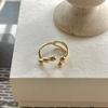 Anillo de plata de ley 925 estilo coreano Fan Zhiqiao forma irregular anillo abierto simple pequeño libro rojo moda INS