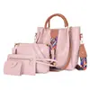 Bolsa para Mujer 2025 Nuevo Estilo Coreano Juego de Cuatro Piezas de Bolsas Madre-Hija, Bolso de Mano de Gran Capacidad, Bolso de Hombro, Bolso Cruzado, Venta al por Mayor desde Fabricante