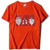 Camiseta navideña para mujer, talla europea, enano navideño, manga corta, camiseta de Papá Noel 2021, camiseta navideña, comercio exterior, venta al por mayor