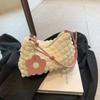 Bolsa de primavera 2024 nova bolsa feminina ins bolsa de ombro axila bolsa de mão moda casual bolsa tote cor sólida