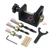 Localizador de Taladro Tres en Uno Abridor de Agujeros para Conector de Tarugo de Mueble Herramienta de Taladrado para Carpintería para Unir Tableros