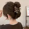 Presilha Quadrada Simples e Elegante para Cabelo Primavera e Verão, Piranha Coração de Tamanho Médio para Cabelo Fino, Presilha para Prender Metade do Cabelo na Parte de Trás da Cabeça
