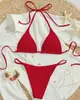 Playa Fuente Termal Sexy Damas Europeo y Americano Amazon Nuevo Bikini Bikini de Atar Traje de Baño Ropa de Baño 2026