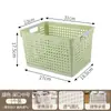 Cesta de almacenamiento de plástico para uso doméstico, caja de almacenamiento de escritorio, cesta de almacenamiento para artículos varios de cocina, caja de bocadillos y juguetes para jardín de infantes