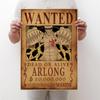 100 Carteles de Se Busca de One Piece con Shichibukai (Siete Señores de la Guerra del Mar) en Papel Kraft Vintage para Decoración de Pared en Dormitorios