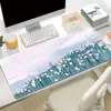 Mouse pad de animação de desenho animado paisagem pintura a óleo pad para teclado de computador espessado atacado transfronteiriço tapete de mesa grande transfronteiriço