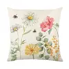 Funda de Almohada Floral Nueva de Primavera Temu Impresa en Alta Definición Funda de Cojín de Planta y Flor para el Hogar Disponible para Mayorista
