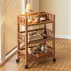 Estante de Almacenamiento Móvil Estante de Almacenamiento Multicapa Mesa Lateral de Sofá Sala de Estar Apartamento Pequeño Carrito Pequeño Simple Balcón del Hogar Mesa de Café