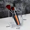 Cubo de Almacenamiento Transparente para Brochas de Maquillaje, Organizador de Delineador de Ojos, Lápiz de Cejas, Caja de Almacenamiento para Labiales, Almacenamiento de Cosméticos de Escritorio