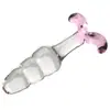 Cuentas Anales de Cola de Pez de Cristal, Juguetes de Desarrollo de Crisantemo, Juguetes Eróticos Femeninos, Tapón Anal de Cola de Pez de Vidrio Transparente al por Mayor
