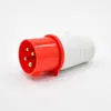 Enchufe de toma de corriente industrial impermeable fijo de 3/4/5 polos, impermeable, directo de fábrica, IP44