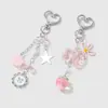 Nuevo Ins Dulce, Exquisito, Moderno y de Alta Apariencia Cadena Resina Lazo Estrella Flor Llavero Colgante DIY