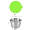 Prato de tempero de aço inoxidável 304 transfronteiriço selado à prova de vazamentos com tampa de silicone Prato de tempero Molho de soja Prato de molho de salada de tomate