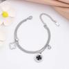 Pulseira de trevo de quatro folhas da sorte versão alta moda aço titânio pulseira de comércio exterior Amazon pulseira de luxo não desbota joia de pulseira