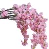 Simulación de flores de cerezo. Ramas colgantes individuales de flores de cerezo. Adornos para sala de estar. Decoración. Flores de ciruelo. Flores de durazno. Tela de seda. Flores secas. Flores artificiales.