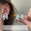 Brincos de Laço Coreanos, Brincos de Luxo Leve e de Alta Qualidade para Mulheres, Design de Nicho Moderno, Brincos Modernos e Elegantes, Atacado