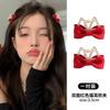 Grampo de Cabelo de Liga Galvanizada Yiwu para Mulheres, Estilo Coreano, Celebridade da Internet, Acessório de Cabelo Simples com Laço de Pérola, Ornamento de Cabelo da Moda, Presilha de Franja