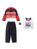 Ropa de Moda Infantil Hip-hop para Niños y Niñas Hip-hop Suelto Biker Traje de Marca de Moda Genial Manteles Hiphop para Niños