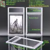 Portatarjetas con Carcasa de Alta Transparencia Funda Acrílica para Tarjetas Marco de Exhibición de Fotos de Celebridades Caja Protectora para Tarjetas Conmemorativas con Lámina de Oro