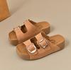 2025 Nueva Moda de Verano Pantuflas Versátiles para Mujer Pantuflas Birkenstock con Plataforma para Exterior Pantuflas de Playa