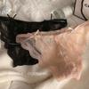 Ropa interior de encaje de malla francesa para mujer, cintura baja, entrepierna de algodón puro, tentación dulce, sensualidad, deseo puro, viaje a la cabeza.