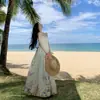 Vestido Estampado Resistente Estilo Palácio Retrô para Mulheres, Novo Modelo de Verão 2026, Vestido de Praia Deslumbrante e Elegante