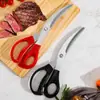 Tesoura para Churrasco Coreana de Aço Inoxidável para Comércio Exterior Tesoura para Alimentos de Churrasco Doméstico Tesoura de Cozinha Multifuncional Comercial em Estoque