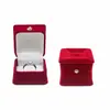 Comercio Exterior Exportación Caja de Joyería Casa Pequeña Estampada Estilo Europeo Caja para Anillos y Pendientes Cuadrada Forma de Taburete Artículos de Joyería