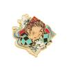 Broche de espada de exterminio de fantasmas de animación de Demon Slayer transfronterizo, pin de personaje de ayuda de Zhilang Yi de carbón