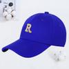 Gorra de Béisbol con Letra R de Color Nueva para Mujer Verano Estilo Coreano Ins Gorra Suave con Visera para Sombra Estudiante Pareja Sombrero para el Sol