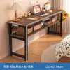 Mesa Rectangular Larga, Escritorio Doble para Uso Doméstico, Mesa de Acero y Madera, Escritorio de Trabajo, Escritorio para Computadora de Oficina, Escritorio de Estudio Montado en la Pared, Forma Rectangular