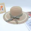 Sombrero de Verano para Mujer para la Costa Sombrero de Sol para Vacaciones Sombrero de Playa Sombrero de Paja de Ala Ancha para Viajes al Aire Libre Moda Coreana Sombrero de Sol