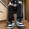 Pantalones deportivos de tiras de estilo americano de alta resistencia para hombre, nueva marca de moda para primavera y otoño, talla grande, casual, versátiles, pantalones deportivos