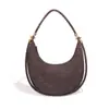Bolso Nuevo Tejido a Mano, Bolso de Mano de Gamuza, Bolso de Bola de Masa de Moda, Bolso de Media Luna Retro, Bolso de Hombro de Gama Alta