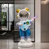 Adorno de Piso con Temática Espacial de Astronauta con Altavoz Bluetooth para Karaoke, una Pieza Decorativa de Alta Gama para Sala de Estar, Mueble de TV o Junto al Sofá