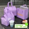 Bolsa de Mano Desechable para Taza Individual Logo Personalizado Té de Leche Café Papel de Aluminio Empaque para Llevar Bolsa Térmica Bolsa No Tejida