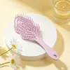 Peine de Plástico Dopamina Hueco con Costillas para Peinar, Masajeador Portátil para el Cuero Cabelludo, Peinado Suave, Doble Uso para Cabello Seco y Húmedo