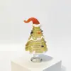 Novo Chapéu de Natal Zibo Borboleta Esmaltada Árvore de Natal Lua Árvore de Natal Artesanato de Vidro de Natal Enfeites