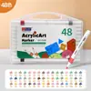 Plumones Acrílicos Transfronterizos con Punta Única y Cuerpo Triangular, 36 Colores de Plumones Acuarela, Set Específico de Arte para Dibujo Infantil