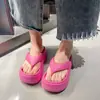 Chanclas de plataforma súper suaves para mujer, zapatos de verano para exteriores y playa, chanclas de plataforma antideslizantes de EVA, ins