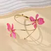 Pulseira de Borboleta da Moda Europeia e Americana Transfronteiriça Mais Vendida, Braçadeira de Flor de Metal Oca Exagerada, Pulseira Aberta Cravejada de Diamantes