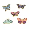 Conjunto de Broches Borboleta Desenho Animado Retrô Série Animal Broche Pintado Acessórios para Roupas Bolsas Distintivo