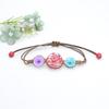 Pulsera de flores secas estilo coreano narcisos de flor de encaje de gema del tiempo narcisos flor de encaje cuentas de cerámica Jingdezhen flor real