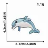 Parches de Bordado de Vida Marina Termoadhesivos, Parches de Bordado DIY Sin Coser, Accesorios de Parches de Bordado