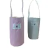 Bolsa de Mão Feminina Colorida Sólida da Moda para o Dia a Dia Estilo Coreano Simples Bolsa de Lona Estudante Grande Capacidade Bolsa de Mão para Garrafa de Água