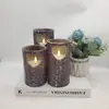 Velas Eletrônicas com Pintura Spray Imitando Textura de Casca de Pinheiro, Formato de Bala, Decorações em Formato de Coração para Montagem de Local, Pedido de Casamento, Dia dos Namorados